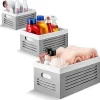 Creative Scents Wooden Storage Gray Bins - Set Of 3 (Small, Medium, And Large)