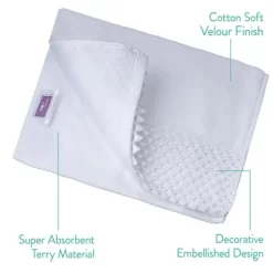 Creative Scents White Embellished Towel Set With Gift Box 9 Creative Scents White Embellished Towel Set With Gift Box -Creative GUEST 05bace50 e4da 4538 b1fd 1b330b353249