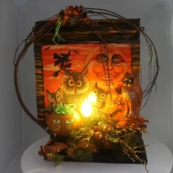 Halloween 17.5 Inch Moon And Owl Electric Figurine Halloween Figurine , Lighted Halloween Decor Lighted Pumpkin Grapevine (1PC) -Creative GUEST 0806ff4b 2c06 41da bb5a bf3c5e947a59