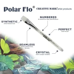 Creative Mark Polar Flo Professional Watercolor Brushes - Assorted Round Set Of 6 - Short Handle, Nickel-Plated Seamless Ferrule - Art Paint Brushes -Creative GUEST 0a7b499c 6ba5 45f6 a724 b66ab75229f9 1