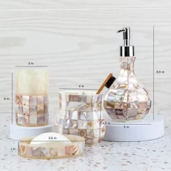 Creative Scents Decorative Mother Of Pearl Bathroom Accessories Set -Creative GUEST 0bfe40a9 e35f 4a1f 8d60 a41d36370acc