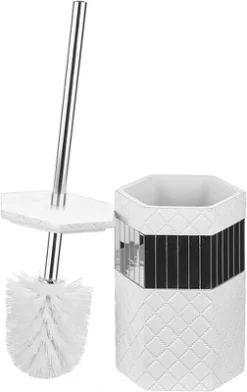 Creative Scents Quilted Mirror Toilet Brush With Holder -Creative GUEST 0dbd271f 7a5b 45a2 9517 24128ab53f63