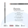 Creative Mark Beste Golden Taklon Chisel #0 - 2 Pack Artist Brush, Professional Watercolor Brushes, For Acrylic Painting, Short Handle, Sharp Edges,