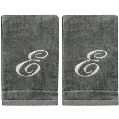 Creative Scents Gray Fingertip Monogrammed Towels Silver Embroidered 11 Creative Scents Gray Fingertip Monogrammed Towels Silver Embroidered - Image 11