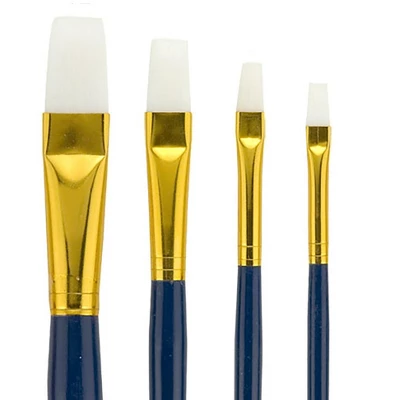 Fundamentals Long Handled Brush Set - Economical Paint Brush Set No. 22 For Beginning Artists - Multi-Purpose Taklon Flat Brushes In #2, 6, 8, 7 12 - 5 Fundamentals Long Handled Brush Set - Economical Paint Brush Set No. 22 For Beginning Artists - Multi-Purpose Taklon Flat Brushes In #2, 6, 8, 7 12 - - Image 5
