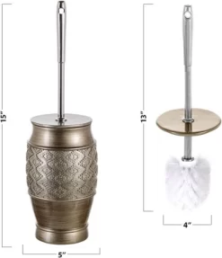 Creative Scents Silver Dublin Toilet Brush With Holder -Creative GUEST 0f0573c3 feb4 40a1 a487 639797c42cae