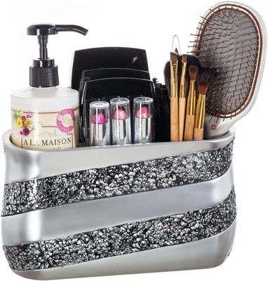 Creative Scents Silver Mosaic Vanity Mirror Tray 2 Creative Scents Silver Mosaic Vanity Mirror Tray - Image 2
