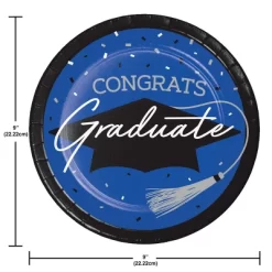 Creative Converting 9" Graduate School Spirit Cobalt Blue Paper Plates 54ct -Creative GUEST 12b6c37f a491 4eca 84f2 5b6e28d91336