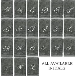 Creative Scents Gray Fingertip Monogrammed Towels Silver Embroidered 25 Creative Scents Gray Fingertip Monogrammed Towels Silver Embroidered -Creative GUEST 12d3ab90 5227 4662 b24c 852ea380b5a0