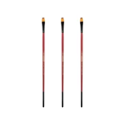 Creative Mark Ebony Splendor Long-Handled Synthetic Sable Paint Brush, Brights, Pack Of 3, Teijin Multi-Filament Hair, Handcrafted Synthetic Paint -Creative GUEST 12fb2e02 5a49 4aa0 91e9 a7cb4717d17a
