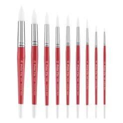 Creative Mark Polar Flo Professional Watercolor Brushes - Assorted Round Set Of 6 - Short Handle, Nickel-Plated Seamless Ferrule - Art Paint Brushes -Creative GUEST 16a812a7 8667 4a00 a576 44f572ba7ecb