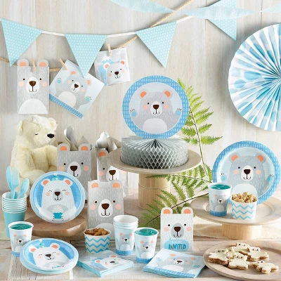 Creative Converting "Happy Birthday" Bear Print Party Decoration Kit 1 Creative Converting "Happy Birthday" Bear Print Party Decoration Kit