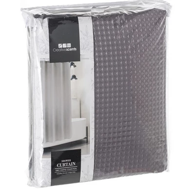 Creative Scents Gray Waffle Shower Curtain With Liner 6 Creative Scents Gray Waffle Shower Curtain With Liner - Image 6