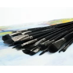 Black Swan Synthetic Red Sable Round Paint Brushes Sets Of 2 - Professional Quality Long Handle Paint Brushes For Oil, Heavy Body Media And Acrylic - -Creative GUEST 1aca7064 11eb 4c43 9bd0 be5048932471 3