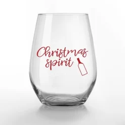 Creative Products Christmas Spirit 15 Oz. Stemless Wine Glass -Creative GUEST 1c196ca2 7a73 43bf 9d9e 03c982f96eae 1
