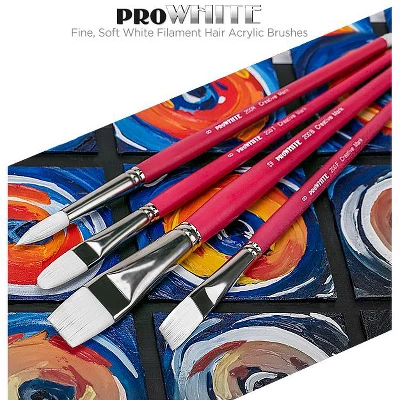 Creative Mark Pro White Soft Filament Acrylic Paint Brushes - Filbert - Versatile Synthetic Brushes For Acrylic Painting , Gouache, Oils & Caseins 4 Creative Mark Pro White Soft Filament Acrylic Paint Brushes - Filbert - Versatile Synthetic Brushes For Acrylic Painting , Gouache, Oils & Caseins - Image 4