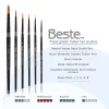 Creative Mark Beste Golden Taklon Round #4 - 2 Pack Artist Brush, Professional Watercolor Brushes, For Acrylic Painting, Short Handle, Sharp Edges,