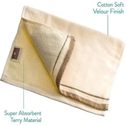 Creative Scents Cotton Velour Set Of 4 Towels - Ivory -Creative GUEST 28882edf 2a28 4676 88c5 b8929e18648c