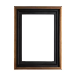 Creative Mark Illusions Floater Frame For 3/4" Depth Stretched Canvas Paintings & Artwork - Black With Dark Antique