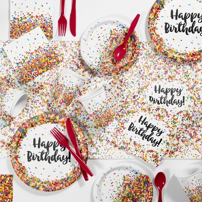 Creative Converting 48ct Confetti Sprinkles Beverage Napkins 2 Creative Converting 48ct Confetti Sprinkles Beverage Napkins - Image 2