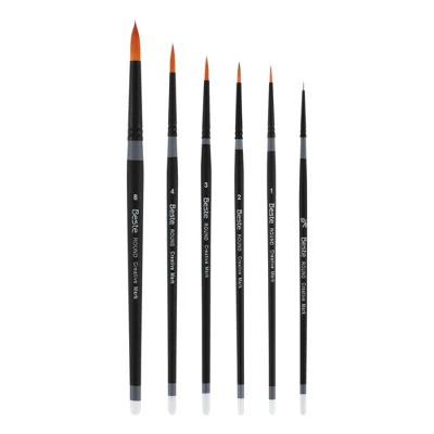 Creative Mark Beste Golden Taklon Round #4 - 2 Pack Artist Brush, Professional Watercolor Brushes, For Acrylic Painting, Short Handle, Sharp Edges, 2 Creative Mark Beste Golden Taklon Round #4 - 2 Pack Artist Brush, Professional Watercolor Brushes, For Acrylic Painting, Short Handle, Sharp Edges, - Image 2