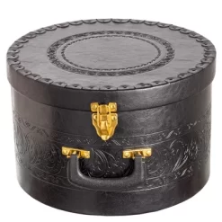 Creative Scents Round Hat Box Container With Gold Locking Lid And Sturdy Handle 17 Creative Scents Round Hat Box Container With Gold Locking Lid And Sturdy Handle -Creative GUEST 2a427480 576c 4643 ae0b af4f9436e714