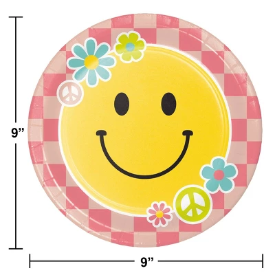 Creative Converting Flower Power Birthday Party Plates And Napkins 48ct 3 Creative Converting Flower Power Birthday Party Plates And Napkins 48ct - Image 3