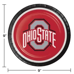 Creative Converting Ohio State University Paper Party Dinner Plates Kit 24ct
