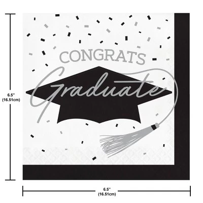 Creative Converting Graduate School Spirit White Paper Napkins 108ct 2 Creative Converting Graduate School Spirit White Paper Napkins 108ct - Image 2