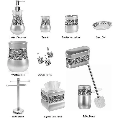 Creative Scents Silver Brushed Nickel Toothbrush Holder 6 Creative Scents Silver Brushed Nickel Toothbrush Holder - Image 6