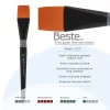 Creative Mark Beste Golden Taklon Wash, 1-1/2" Artist Paint Brush, Professional Watercolor Brushes, For Acrylic Painting, Short Handle, Sharp Edges,