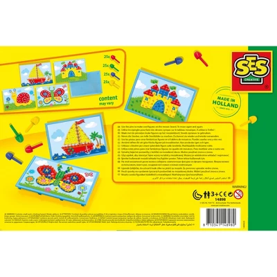 SES Creative: Mosaic Board With Cards - Ages 3+ 2 SES Creative: Mosaic Board With Cards - Ages 3+ - Image 2