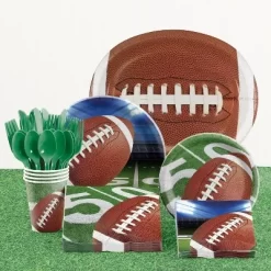 Creative Converting 24ct Football Party Football Paper Plates -Creative GUEST 30e98663 4e6a 4ee3 aa43 41fe28675b9a