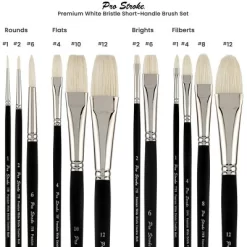 Creative Mark Pro Stroke Premium White Chungking Hog Bristle Artist Paint Brush - Short Handle Set Of 12 With Easel Case - Natural Bristle Brush W/ 9 Creative Mark Pro Stroke Premium White Chungking Hog Bristle Artist Paint Brush - Short Handle Set Of 12 With Easel Case - Natural Bristle Brush W/ -Creative GUEST 318d399e d89f 4836 8dd5 b3cc1e6a0a13