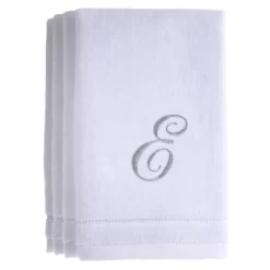 Creative Scents White Fingertip Monogrammed Towels Silver Embroidered -Creative GUEST 3671328f d4ee 4cbd b5bd ce2581632872