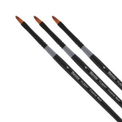 Creative Mark Beste Golden Taklon Filbert #4 - 3 Pack Artist Paint Brush, Professional Watercolor Brushes, For Acrylic Painting, Short Handle, Sharp -Creative GUEST 3e1c6b80 814c 4633 87b0 439cfbcfa600