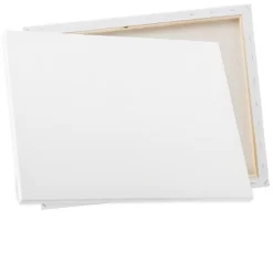 Creative Inspirations Box Of 50, 16x20", 5/8" Stretched Cotton White Canvas For Painting, 10 Oz. Archival Acid-Free All Media Primer, Paintable Edge,