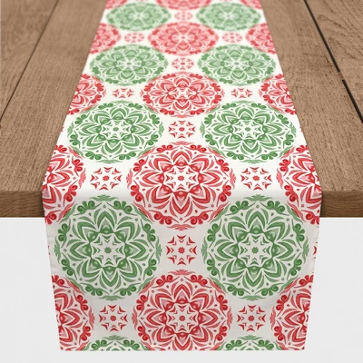Creative Products Christmas Kaleidoscope Pattern 16 X 72 Poly Twill Table Runner 2 Creative Products Christmas Kaleidoscope Pattern 16 X 72 Poly Twill Table Runner - Image 2