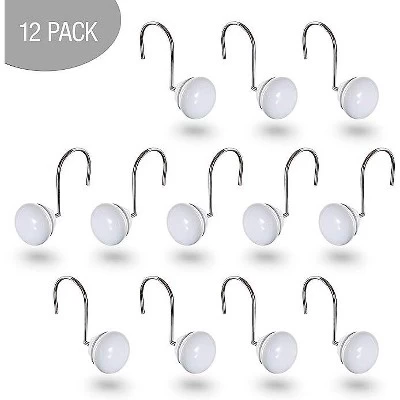 Creative Scents White 12 Shower Curtain Hooks 3 Creative Scents White 12 Shower Curtain Hooks - Image 3