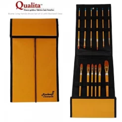 Creative Mark Qualita Bueno Long Handle Brush Set Of 12 With Rockwell Case