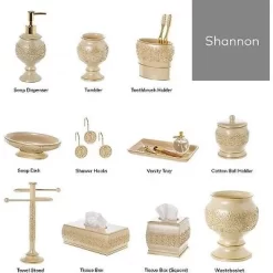 Creative Scents Shannon Beige 4-Piece Bathroom Set -Creative GUEST 430edc3c 9326 4ac2 9258 b3a8f7c7ce5c