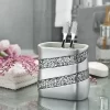 Creative Scents Silver Mosaic Toothbrush And Toothpaste Holder