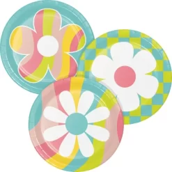 Creative Converting Flower Power Birthday Party Supplies Kit 57ct -Creative GUEST 4a5185c5 9cdb 4f6a 9636 9a0b79720643