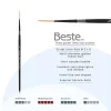 Creative Mark Beste Golden Taklon Script Liner, #00 - 2 Pack Artist Paint Brush, Professional Watercolor Brushes, For Acrylic Painting, Short Handle,
