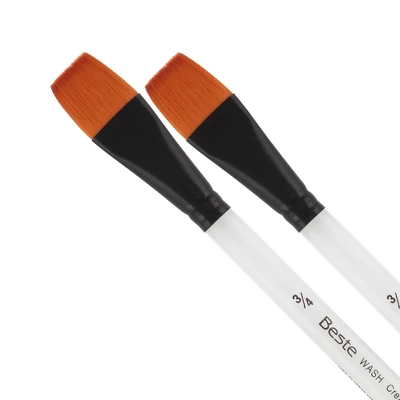 Creative Mark Beste Golden Taklon Gold Wash 3/4" - 2 Pack Artist Brush, Professional Watercolor Brushes, For Acrylic Painting, Short Handle, Sharp 7 Creative Mark Beste Golden Taklon Gold Wash 3/4" - 2 Pack Artist Brush, Professional Watercolor Brushes, For Acrylic Painting, Short Handle, Sharp - Image 7