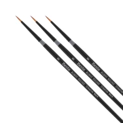 Creative Mark Beste Golden Taklon Bushy Round #0 - 3 Pack Artist Paint Brush, Professional Watercolor Brushes, For Acrylic Painting, Short Handle, -Creative GUEST 4d2a9c00 ca3c 4921 b243 fcf8589573c7