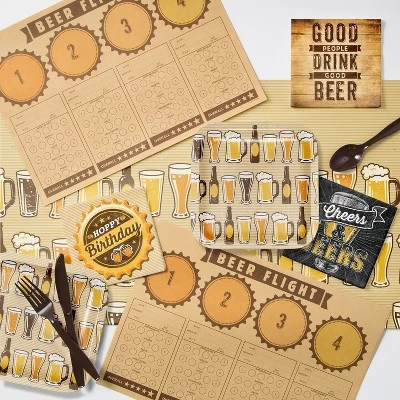 Creative Converting 48ct "Hoppy Birthday" Beverage Napkins 2 Creative Converting 48ct "Hoppy Birthday" Beverage Napkins - Image 2