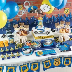 Creative Converting 24ct Police Party Dessert Plates Blue