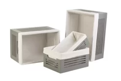 Creative Scents Wooden Gray Storage Bins - Small -Creative GUEST 5398ad1f ecf9 4e66 941e 85d7394db9a4