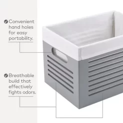 Creative Scents Wooden Gray Storage Bins - Small -Creative GUEST 544311ae a7ee 40e1 9510 3b295e19cf3c
